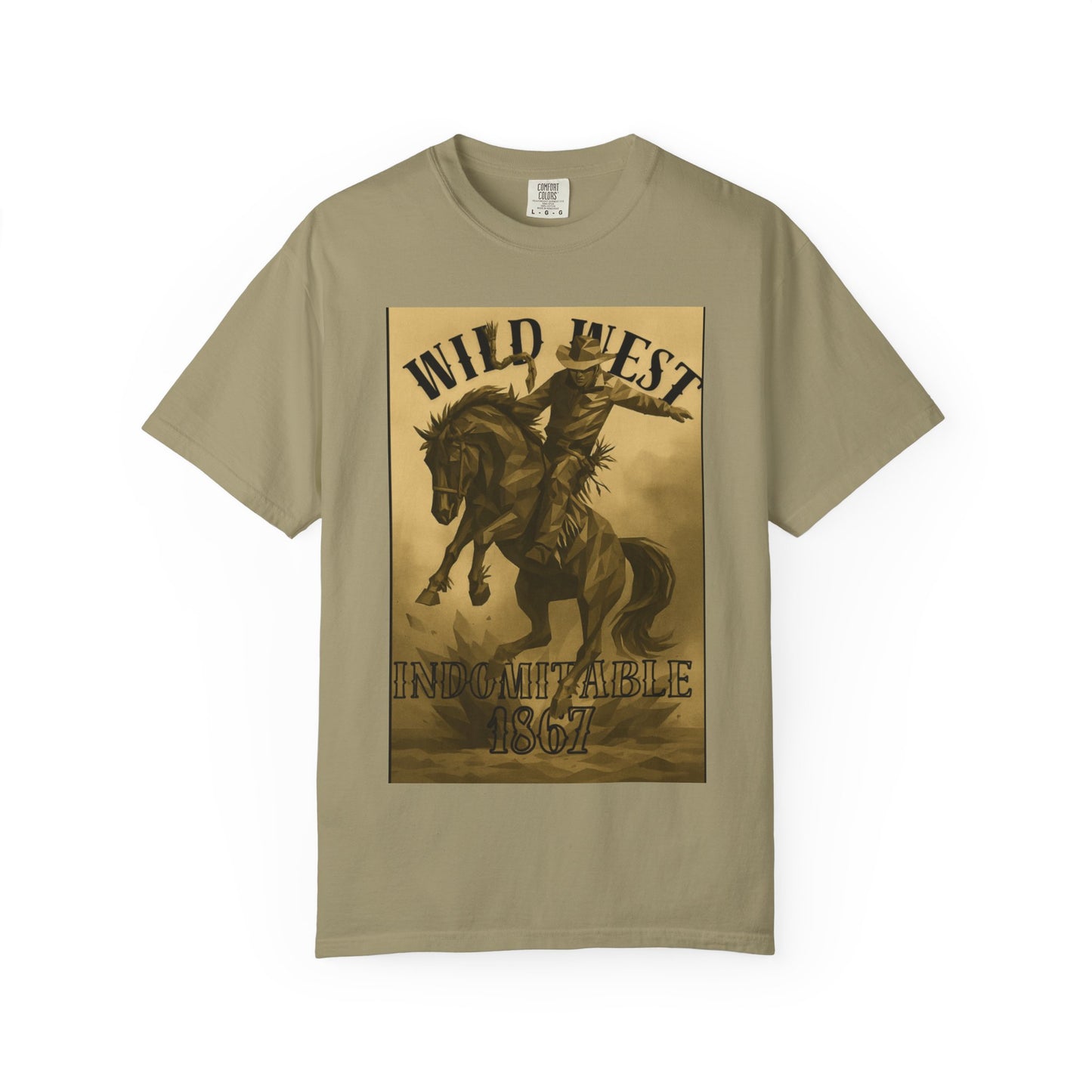 Wild West Unisex Garment-Dyed T-shirt | Western Rider Tee, Vintage Style, Cowboy Apparel, Gift for Horse Lovers, Casual Wear