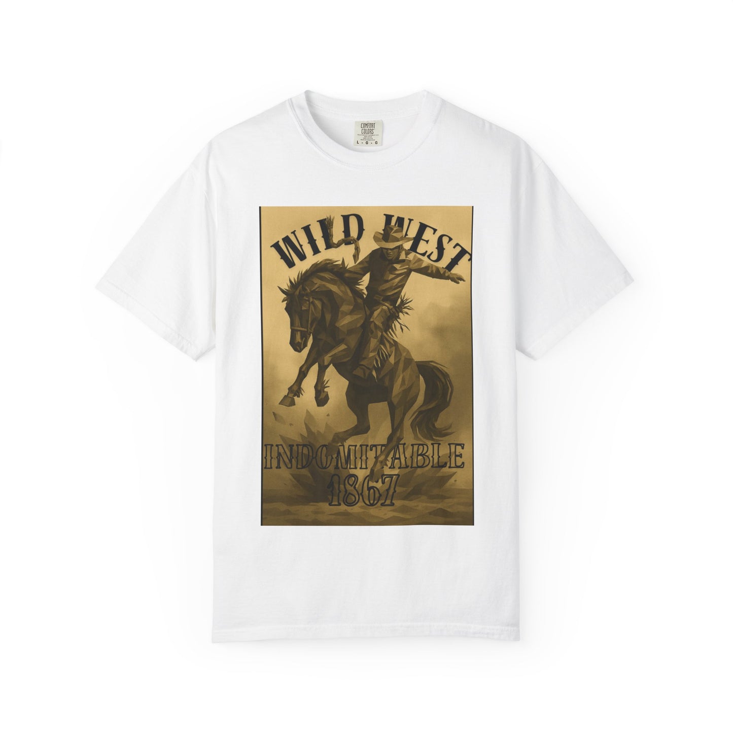 Wild West Unisex Garment-Dyed T-shirt | Western Rider Tee, Vintage Style, Cowboy Apparel, Gift for Horse Lovers, Casual Wear