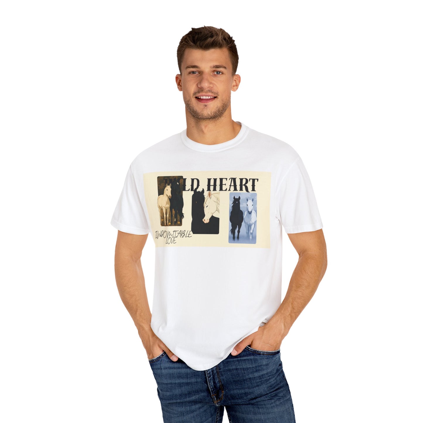 Wild Heart Horse Graphic T-Shirt, Vintage Tee, Animal Lover Gift, Unisex Shirt, Casual Wear, Outdoor Style