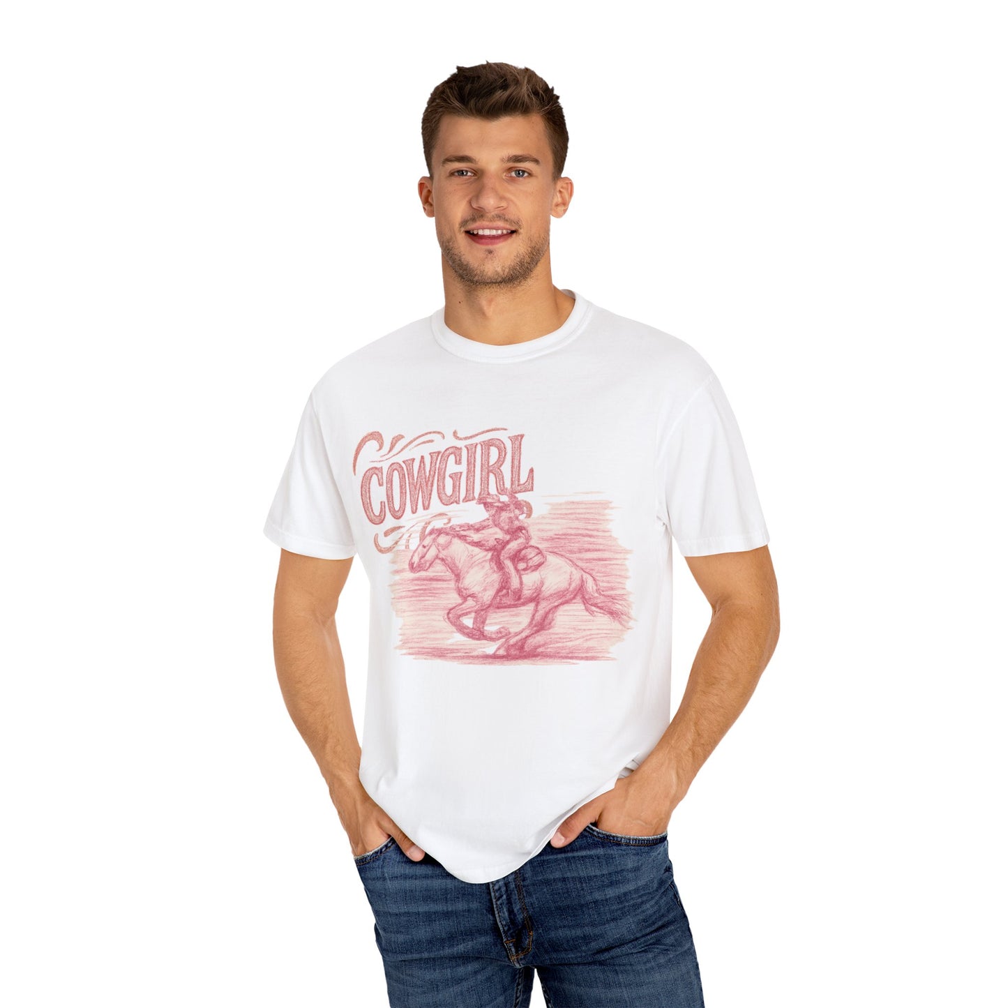 Cowgirl Graphic T-Shirt, Vintage Style Tee, Western Apparel, Gift for Her, Rodeo Outfit, Summer Fashion