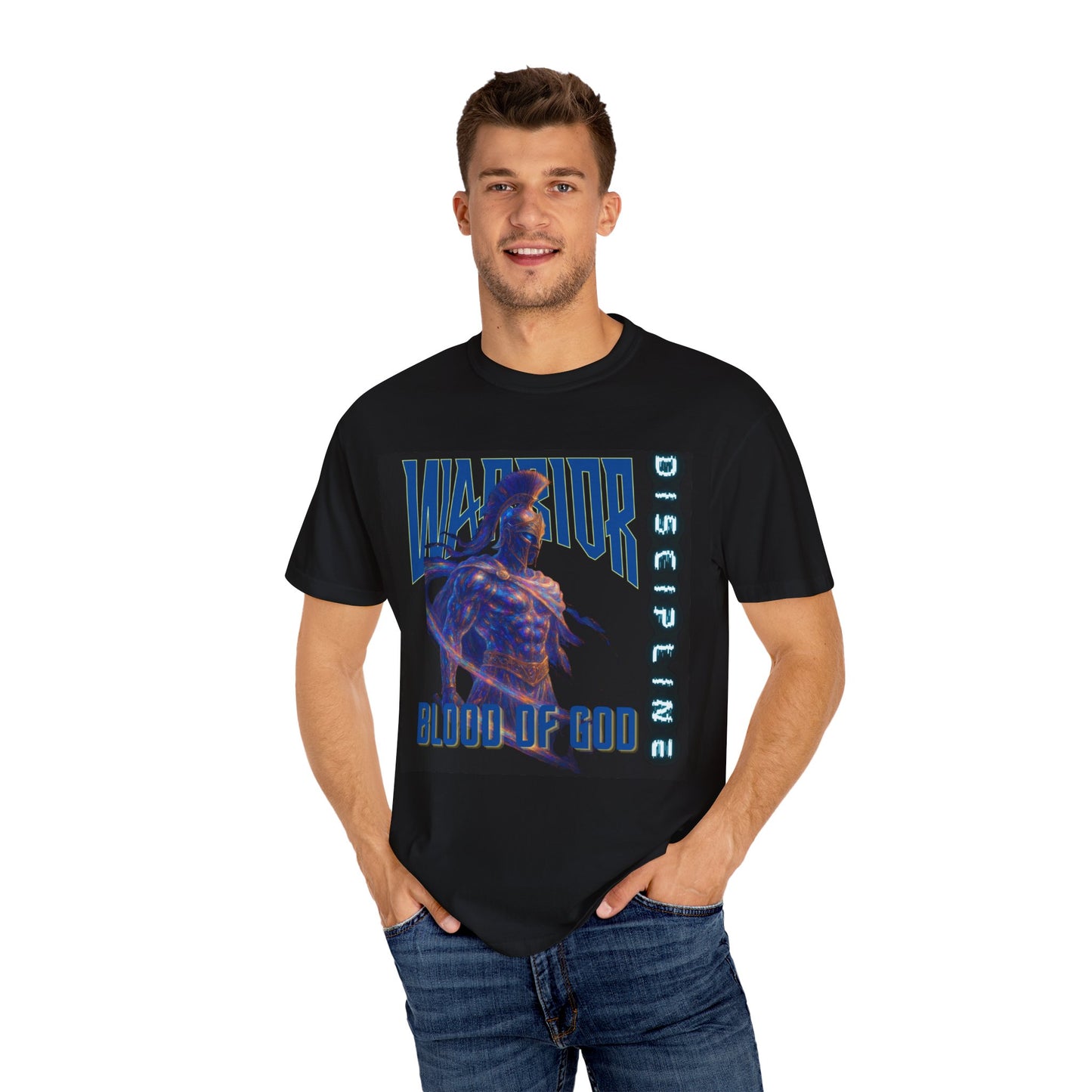 Warrior Blood of God Graphic T-Shirt | Unisex Tee, Streetwear, Gift for Fighters, Casual Outfit, Spiritual Apparel