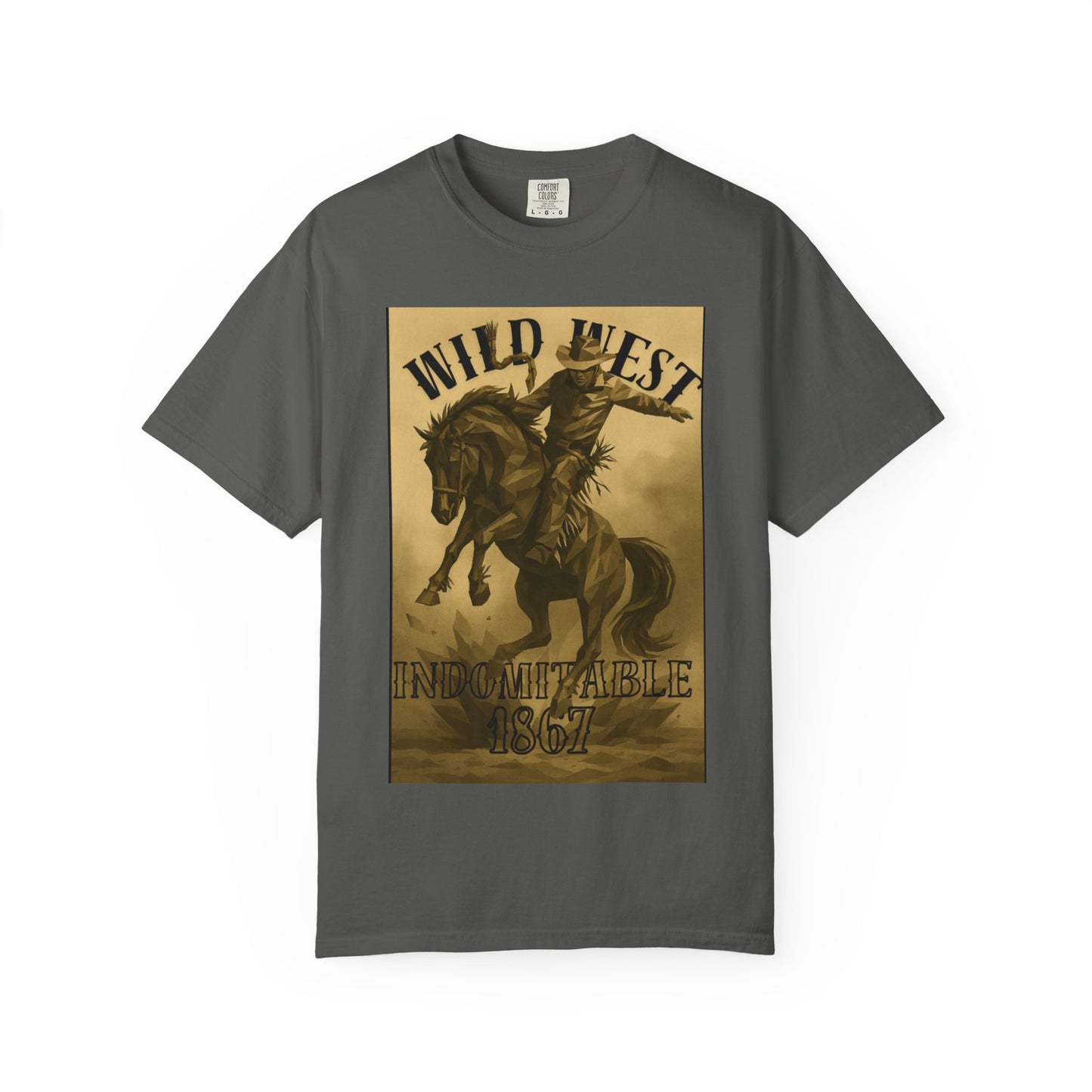 Wild West Unisex Garment-Dyed T-shirt | Western Rider Tee, Vintage Style, Cowboy Apparel, Gift for Horse Lovers, Casual Wear