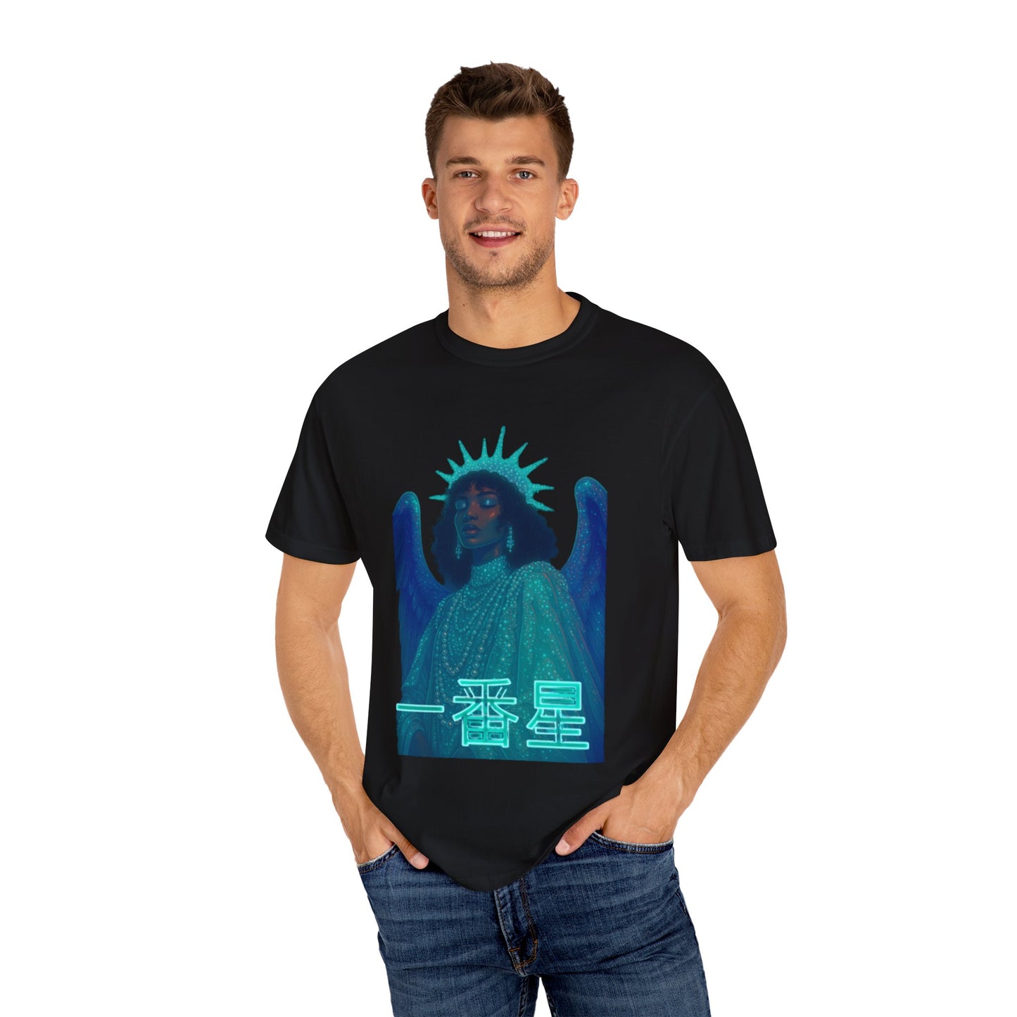 Vintage Graphic T-Shirt - Unisex Garment-Dyed Tee with Artistic Design, Casual Wear, Gift for Art Lovers, Festival Outfit, Streetwear