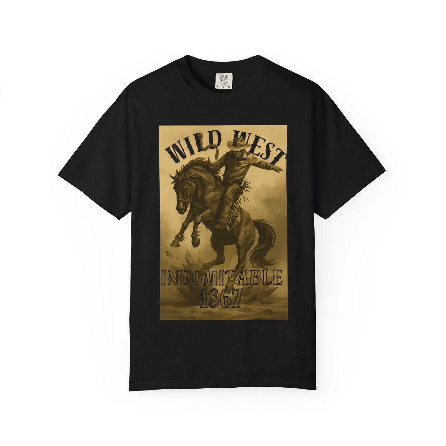 Wild West Unisex Garment-Dyed T-shirt | Western Rider Tee, Vintage Style, Cowboy Apparel, Gift for Horse Lovers, Casual Wear