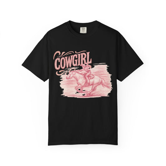 Cowgirl Graphic T-Shirt, Vintage Style Tee, Western Apparel, Gift for Her, Rodeo Outfit, Summer Fashion