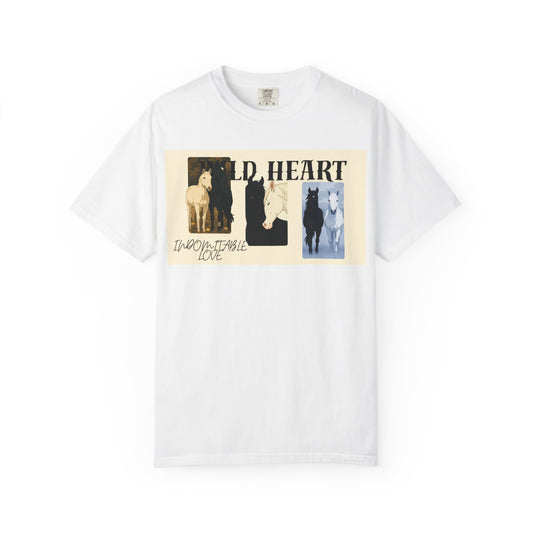Wild Heart Horse Graphic T-Shirt, Vintage Tee, Animal Lover Gift, Unisex Shirt, Casual Wear, Outdoor Style