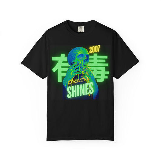 Neon Graphic T-shirt - Death Shines 2007, Streetwear Style Tee, Unisex Urban Fashion, Retro Aesthetic Top, Gift for Music Lovers