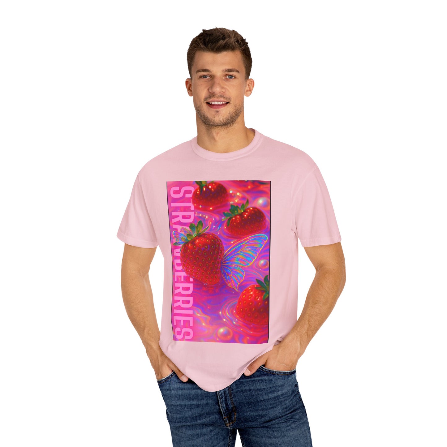 Vibrant Strawberry Dream T-Shirt, Fun Graphic Tee, Summer Vibes Shirt, Trendy Apparel, Fruit Lovers Gift