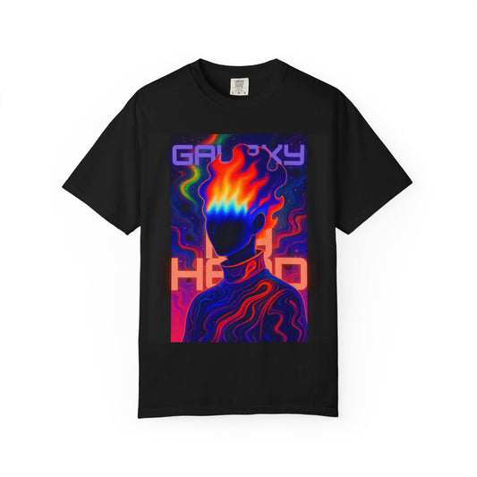 Galactic Vibes T-Shirt - Unisex Garment-Dyed Tee, Cosmic Art, Gift for Space Lovers, Trendy Apparel, Festival Wear