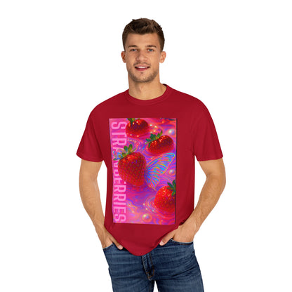 Vibrant Strawberry Dream T-Shirt, Fun Graphic Tee, Summer Vibes Shirt, Trendy Apparel, Fruit Lovers Gift