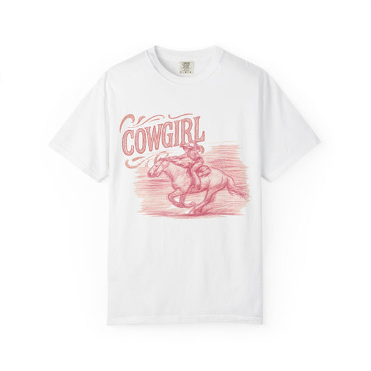 Cowgirl Graphic T-Shirt, Vintage Style Tee, Western Apparel, Gift for Her, Rodeo Outfit, Summer Fashion