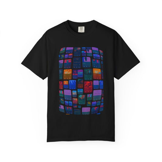 Vibrant Mosaic Unisex T-Shirt, Colorful Graphic Tee, Unique Gift, Casual Wear for Art Lovers, Birthday Gift, Festival Apparel