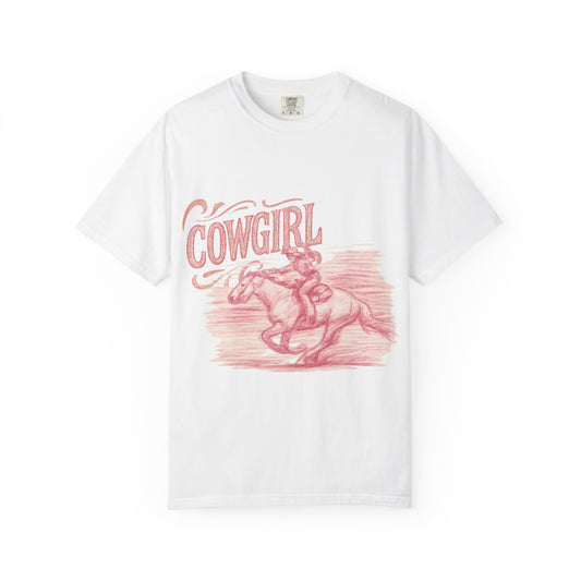 Cowgirl Vintage T-Shirt | Perfect for Rodeos, Country Events, Casual Outfits, and Gifts, Floral Design, Unisex Apparel