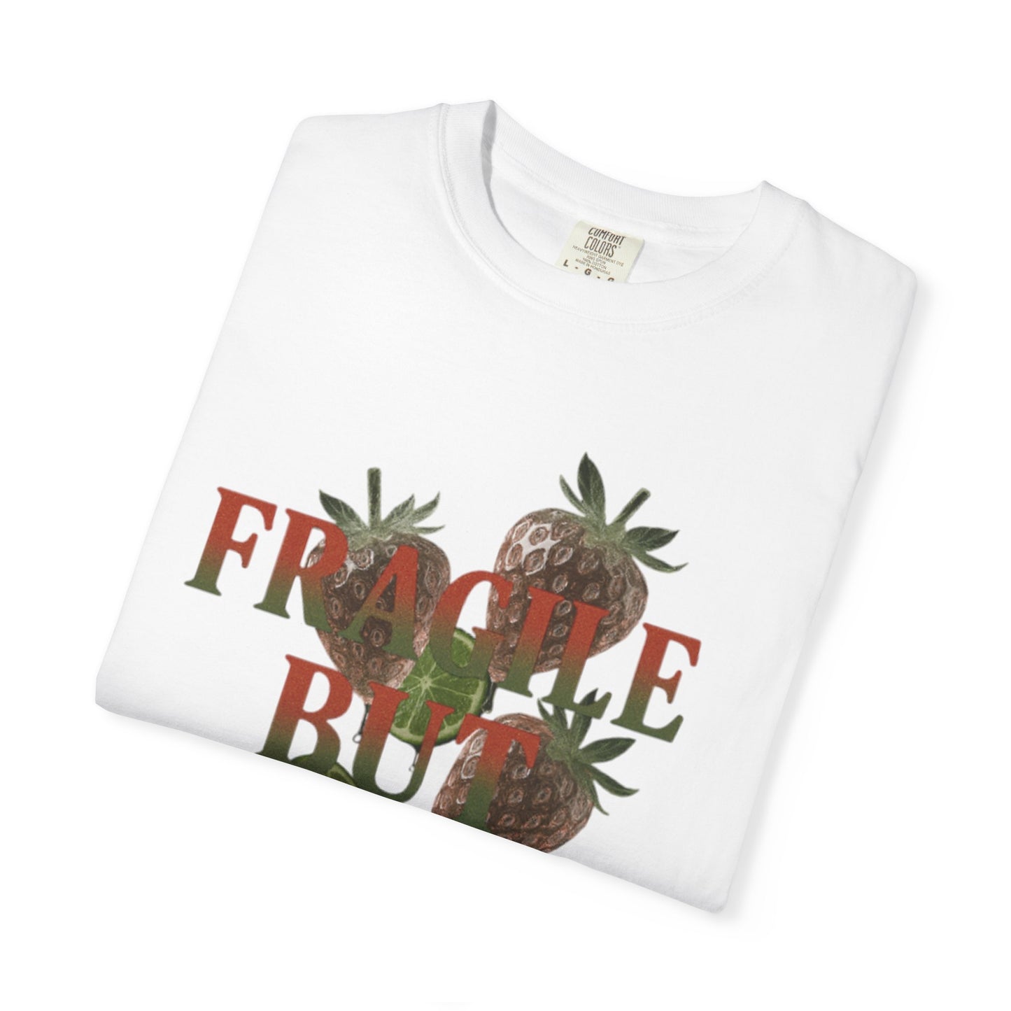 Unisex Garment-Dyed T-Shirt, Casual Fashion Tee, Unique Gift for Friends, Summer Style, ‘Fragile but Fresh’ Design