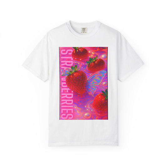 Vibrant Strawberry Dream T-Shirt, Fun Graphic Tee, Summer Vibes Shirt, Trendy Apparel, Fruit Lovers Gift